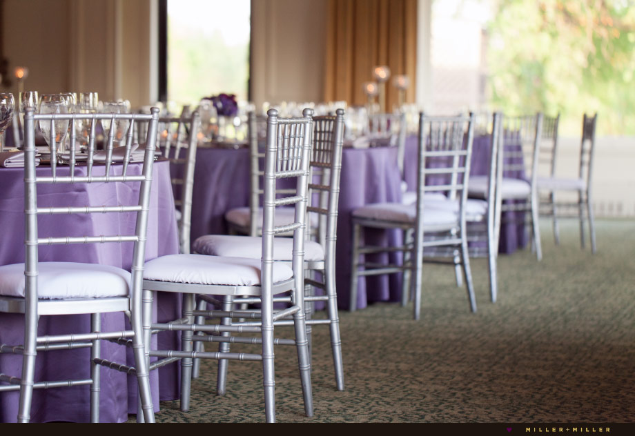 elegant country club reception silver chairs