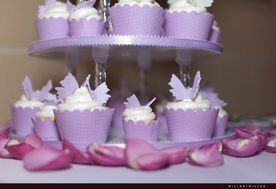 purple butterfly cupcakes
