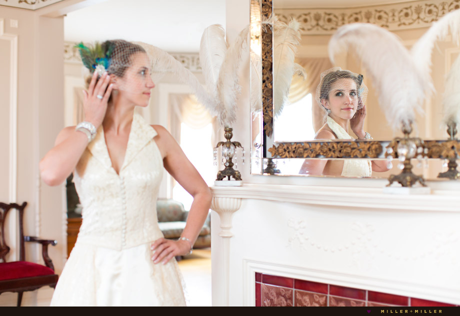 antique vintage wedding bride mirror