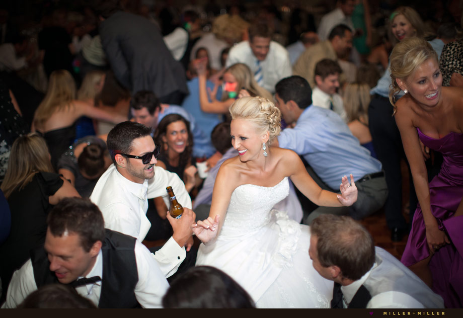 groom bride flash mob dancing reception