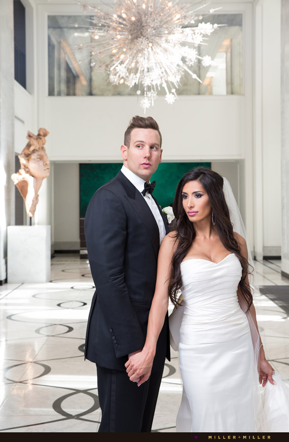 Waldorf Astoria Chicago lobby fashion editorial wedding photography