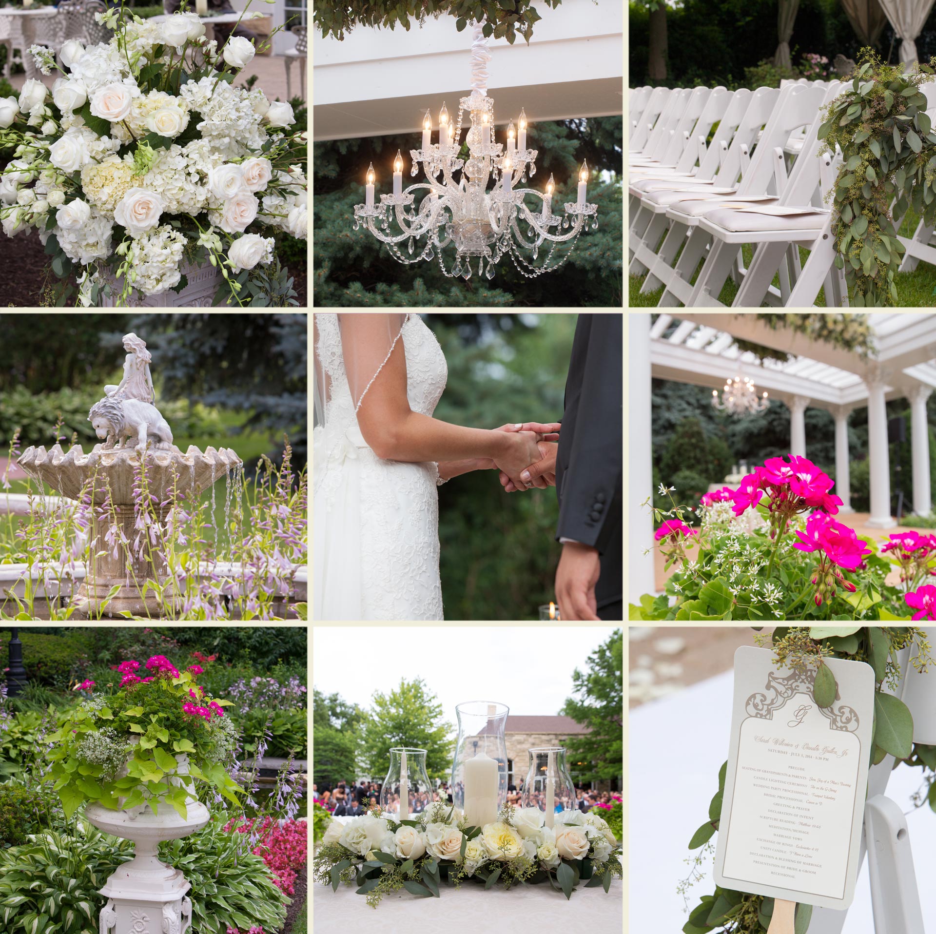 backyard mansion estate luxury wedding chandelier floral garden