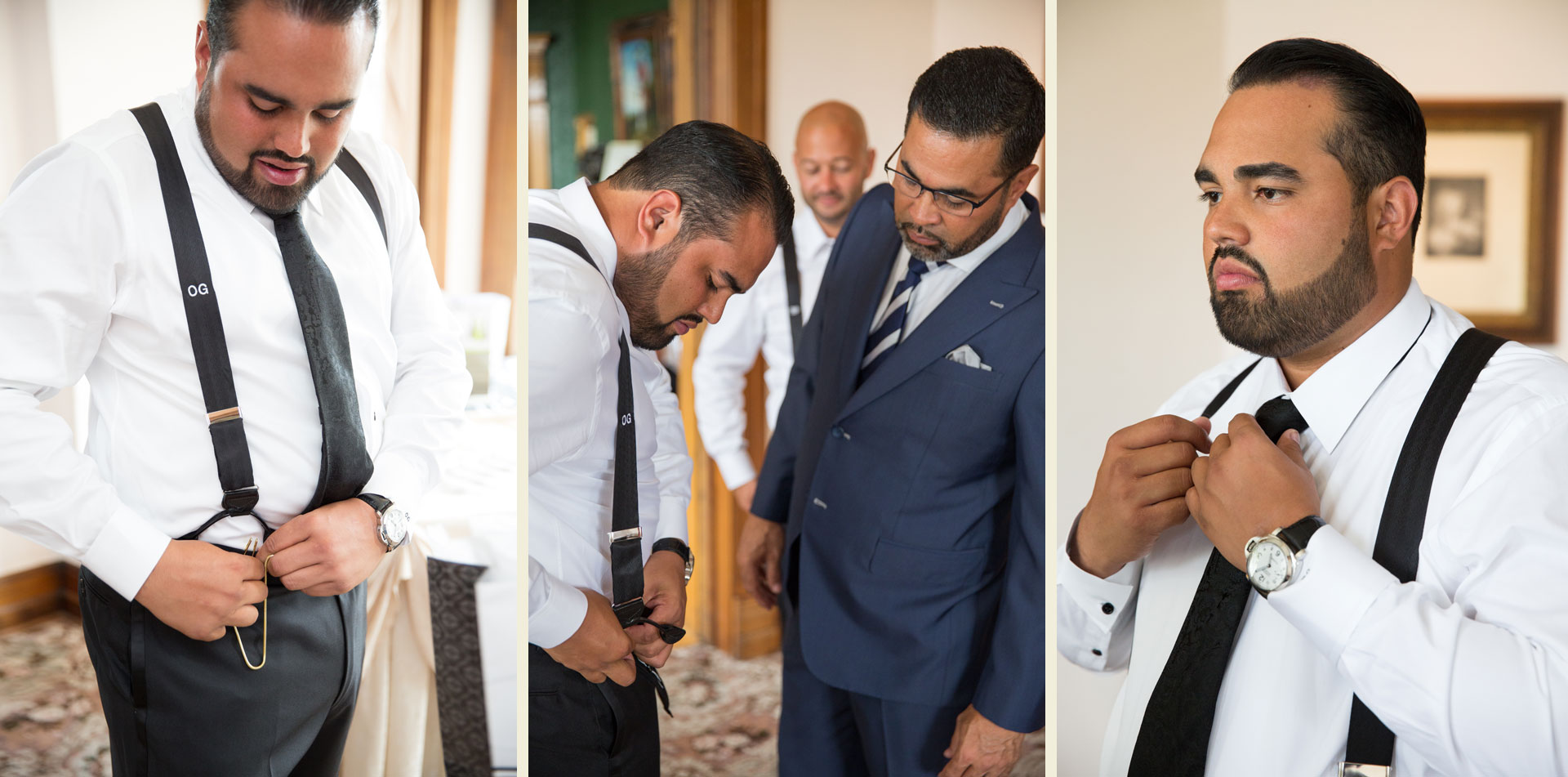 monogrammed suspenders celebrity groom wedding