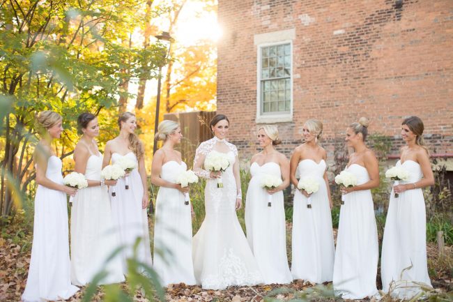 White Long Bridesmaid Dresses