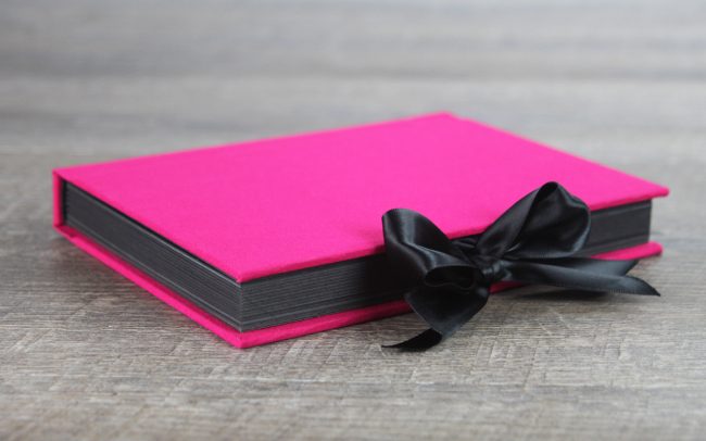 Traditional Book with Black Mats & Ribbon